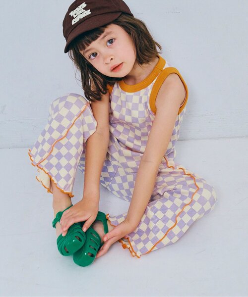 p.premier（ピードットプルミエ）の「配色メロウのストレッチリブフレアパンツ（その他パンツ・キッズ・ブラウン/グリーン/ラベンダー/オレンジ/ブラック/アイボリー・80/90/100/110/120/130/140）」の21枚目の写真