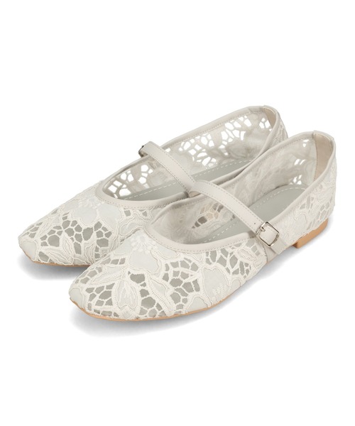 WA ORiental TRaffic(ダブルエーオリエンタルトラフィック)の「シアー レース メリージェーン パンプス /62114(パンプス・レディース・ホワイト/グレー・40/35/39/38/37/36)」の4枚目の写真