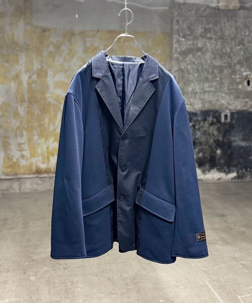 CIAOPANIC(チャオパニック)の「【REMORIKA NOVANTE/リモリカ・ノヴァンテ】リメイクジャケット(テーラードジャケット・レディース・ブラック系その他/グレー/ネイビー/ブラウン/ホワイト/グレー系その他/ブラック・FREE)」の1枚目の写真