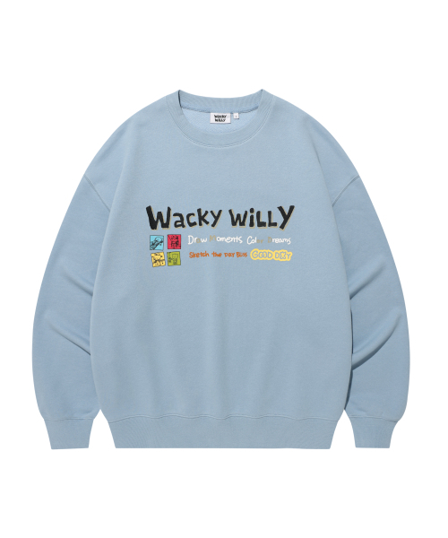 Wacky WiLLy(ワッキーウィリー)の「カートゥーングラフィック スウェット ブルー(スウェット・レディース・その他・SMALL/MEDIUM/LARGE/X-LARGE)」の1枚目の写真
