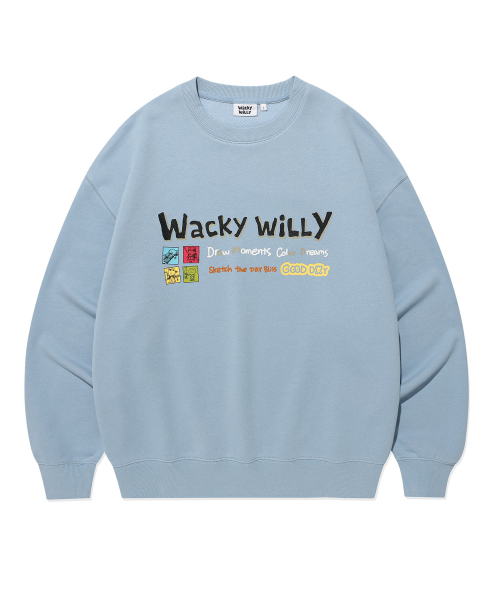 Wacky WiLLy(ワッキーウィリー)の「カートゥーングラフィック スウェット ブルー(スウェット・レディース・その他・SMALL/MEDIUM/LARGE/X-LARGE)」の2枚目の写真