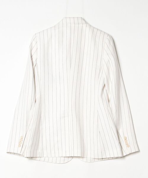 POLO RALPH LAUREN（ポロ ラルフ ローレン）の「シングルブレステッド ストライプド ヘンプ ブレザー（テーラードジャケット・レディース・ナチュラル・0/2/4）」の3枚目の写真