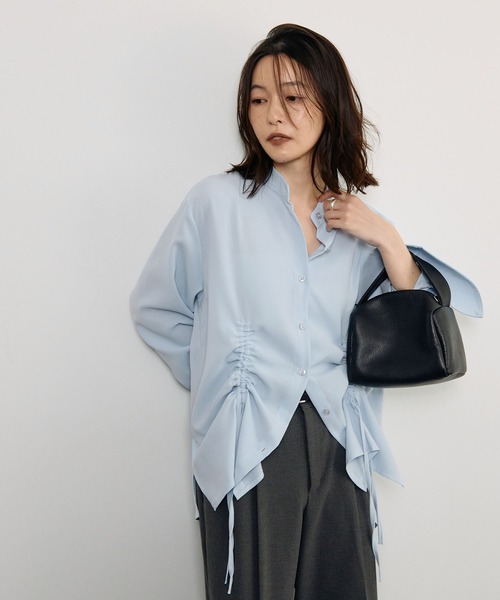 STELLA FISH(ステラフィッシュ)の「【シワになりにくい】サイドシャーリングシャツ(シャツ/ブラウス・レディース・ブラック/ブルー/ホワイト・FREE)」の20枚目の写真