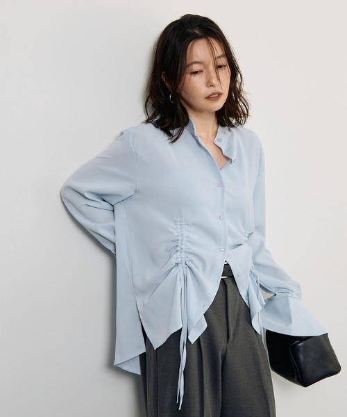 STELLA FISH(ステラフィッシュ)の「【シワになりにくい】サイドシャーリングシャツ(シャツ/ブラウス・レディース・ブラック/ブルー/ホワイト・FREE)」の22枚目の写真