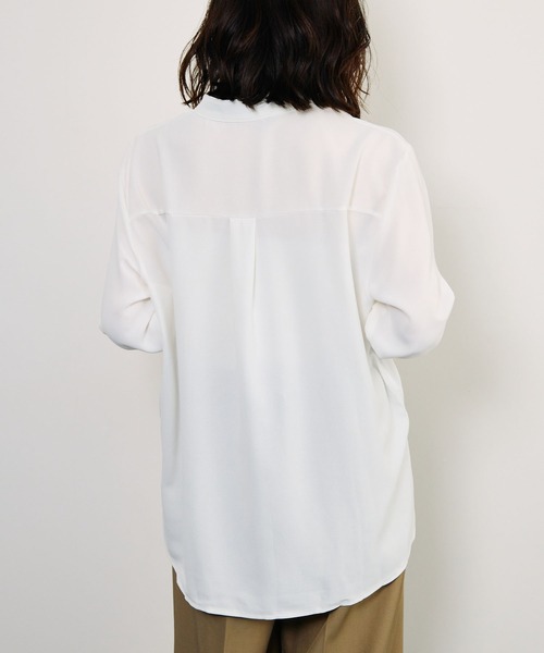 STELLA FISH(ステラフィッシュ)の「【シワになりにくい】サイドシャーリングシャツ(シャツ/ブラウス・レディース・ブラック/ブルー/ホワイト・FREE)」の16枚目の写真