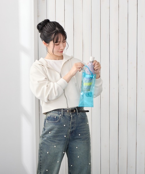 ROOTOTE（ルートート）の「ROOTOTE ルートート SN.CASA.オリ.クリアｰA（折りたたみ傘・レディース・ピンク/イエロー/ブルー/スモークグレー・FREE）」の5枚目の写真