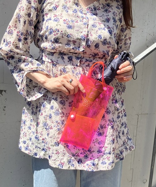 ROOTOTE（ルートート）の「ROOTOTE ルートート SN.CASA.オリ.クリアｰA（折りたたみ傘・レディース・ピンク/イエロー/ブルー/スモークグレー・FREE）」の9枚目の写真