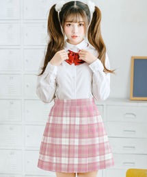 【制服コスプレ】チェック柄プリーツスカート 単品