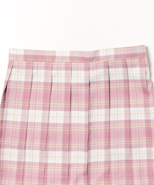 LunaBelle（ルナベル）の「【制服コスプレ】チェック柄プリーツスカート 単品（スカート・レディース・ライトブルー/ブルーグレー/ピンク・S/M/L/2L）」の15枚目の写真