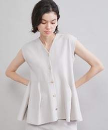 Mila Owen（ミラオーウェン）の「ペプラムデザインＶネックベスト（ニット/セーター）」