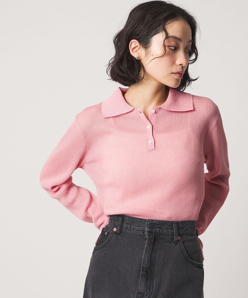 CITEN（シテン）の「＜CITEN＞コンパクトポロニット（ニット/セーター・レディース・ピンク/ライトグレー/ダークグレー・FREE）」の10枚目の写真