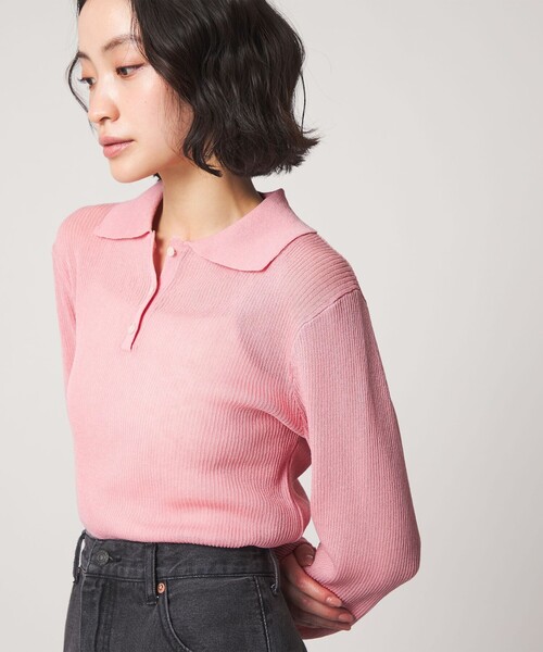 CITEN（シテン）の「＜CITEN＞コンパクトポロニット（ニット/セーター・レディース・ピンク/ライトグレー/ダークグレー・FREE）」の11枚目の写真