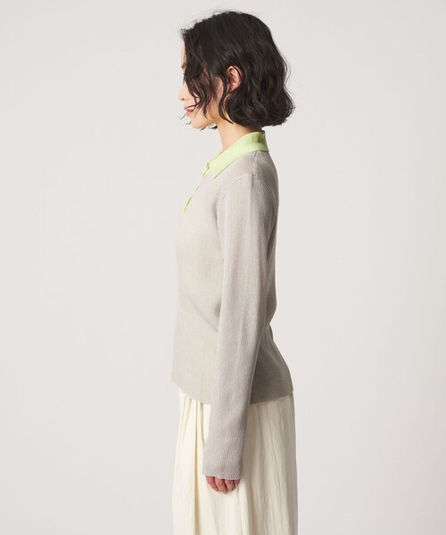 CITEN（シテン）の「＜CITEN＞コンパクトポロニット（ニット/セーター・レディース・ピンク/ライトグレー/ダークグレー・FREE）」の14枚目の写真