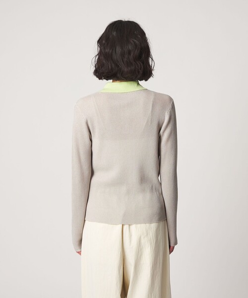 CITEN（シテン）の「＜CITEN＞コンパクトポロニット（ニット/セーター・レディース・ピンク/ライトグレー/ダークグレー・FREE）」の15枚目の写真