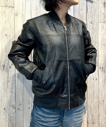 BEATJIVE（ビートジャイブ）の「MA-1 再構築 革ジャン レザージャケット SDGs レディース（MA-1）」