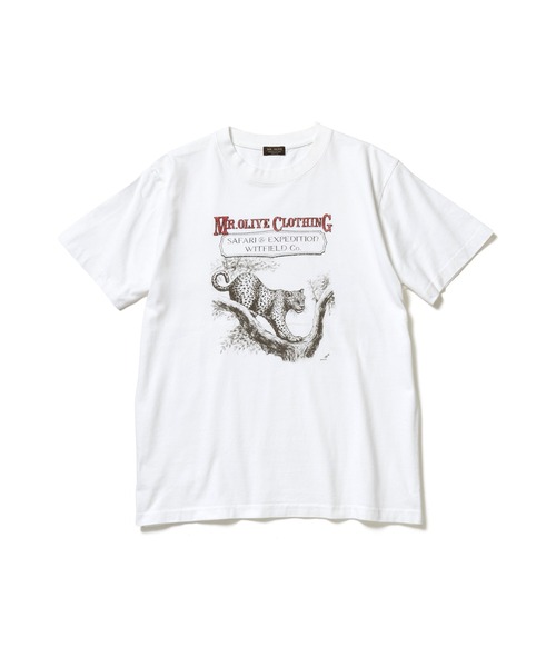 MR.OLIVE(ミスターオリーブ)の「SAFARI & EXPEDUTION/ PANTHER T-SHIRT / M262101(Tシャツ/カットソー・メンズ・オフホワイト・MEDIUM/LARGE)」の3枚目の写真
