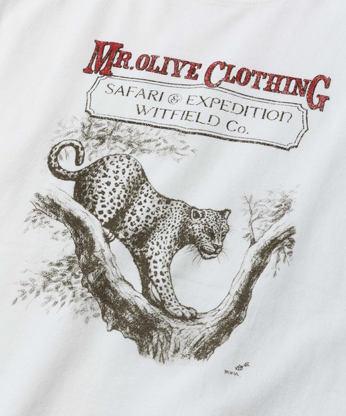 MR.OLIVE(ミスターオリーブ)の「SAFARI & EXPEDUTION/ PANTHER T-SHIRT / M262101(Tシャツ/カットソー・メンズ・オフホワイト・MEDIUM/LARGE)」の8枚目の写真