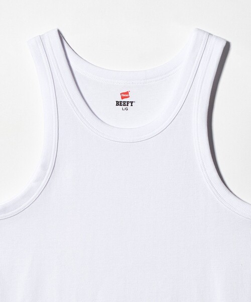 HANES（ヘインズ）の「＜Hanes＞ビーフィー リブ タンクトップ（タンクトップ・メンズ・ブラック/ホワイト・L/XL/M）」の10枚目の写真