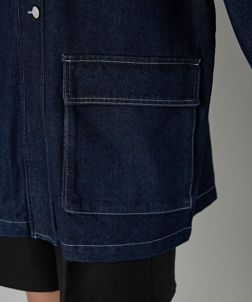 goocy（グーシー）の「【セットアップ対応】デニムミドルカバーオール（デニムジャケット・レディース・ブラック・FREE）」の22枚目の写真