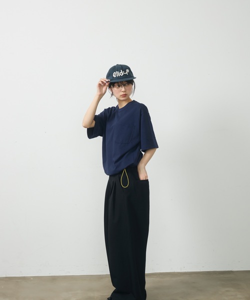 UNDERSTATEMENTs（アンダーステイトメント）の「【ユニセックス】配色ドローコードポケットTシャツ（Tシャツ/カットソー・メンズ・ネイビー/ホワイト/レッド/ブラック・MEDIUM/LARGE）」の7枚目の写真