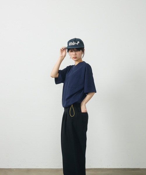 UNDERSTATEMENTs（アンダーステイトメント）の「【ユニセックス】配色ドローコードポケットTシャツ（Tシャツ/カットソー・メンズ・ネイビー/ホワイト/レッド/ブラック・MEDIUM/LARGE）」の8枚目の写真