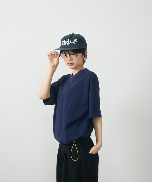 UNDERSTATEMENTs（アンダーステイトメント）の「【ユニセックス】配色ドローコードポケットTシャツ（Tシャツ/カットソー・メンズ・ネイビー/ホワイト/レッド/ブラック・MEDIUM/LARGE）」の12枚目の写真