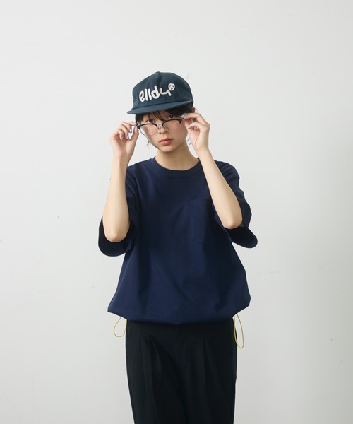 UNDERSTATEMENTs（アンダーステイトメント）の「【ユニセックス】配色ドローコードポケットTシャツ（Tシャツ/カットソー・メンズ・ネイビー/ホワイト/レッド/ブラック・MEDIUM/LARGE）」の14枚目の写真