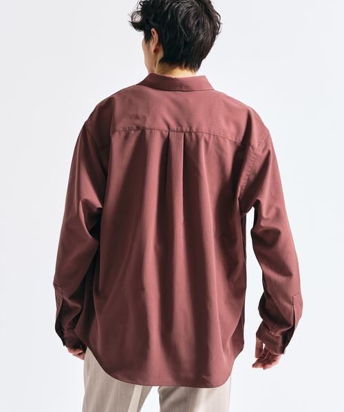 417 EDIFICE(フォーワンセブンエディフィス)の「Pクレープ レギュラーシャツ(シャツ/ブラウス・メンズ・チャコールグレー/ブラウン/ホワイト系その他/ブラック・MEDIUM/SMALL/LARGE)」の8枚目の写真