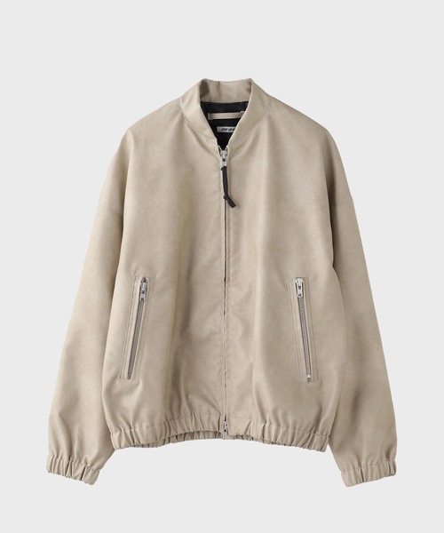 JOINT WORKS（ジョイントワークス）の「フェイクレザー スタンドブルゾン /  FAUX LEATHER STAND BLOUSON（ブルゾン・メンズ・アイボリー/ブラック・MEDIUM/LARGE）」の2枚目の写真