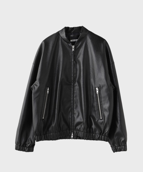 JOINT WORKS(ジョイントワークス)の「フェイクレザー スタンドブルゾン / FAUX LEATHER STAND BLOUSON(ブルゾン・メンズ・アイボリー/ブラック・MEDIUM/LARGE)」の10枚目の写真