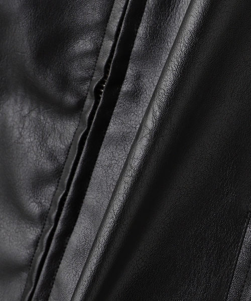 JOINT WORKS(ジョイントワークス)の「フェイクレザー スタンドブルゾン / FAUX LEATHER STAND BLOUSON(ブルゾン・メンズ・アイボリー/ブラック・MEDIUM/LARGE)」の11枚目の写真