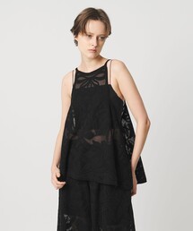 AEWEN MATOPH（イウエン マトフ）の「＜AEWEN MATOPH＞メッシュジャガード アメリカンスリーブフレアキャミソール（キャミソール）」