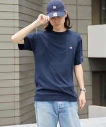 Champion | Champion/チャンピオン ワンポイント ロゴワッペン クルーネック半袖Tシャツ コットン カジュアル ストリート シンプル 2026年 夏 夏服 秋服(Tシャツ/カットソー)