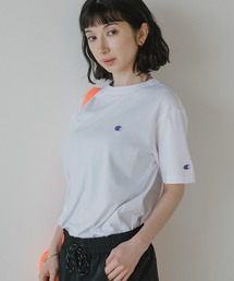 Champion/チャンピオン ワンポイント ロゴワッペン クルーネック半袖Tシャツ コットン カジュアル ストリート シンプル 秋 秋服 2026年秋冬