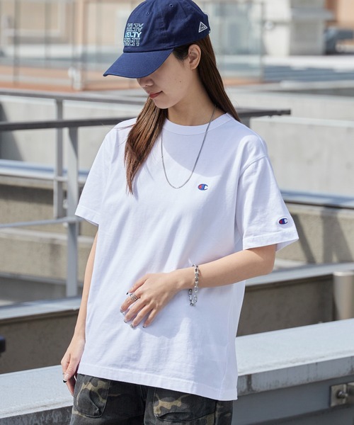 Champion(チャンピオン)の「Champion/チャンピオン ワンポイント ロゴワッペン クルーネック半袖Tシャツ コットン カジュアル ストリート シンプル 2026年 夏 夏服 秋服(Tシャツ/カットソー・メンズ・ホワイト/ライトブルー/ブラック/ネイビー/ライトグリーン・M/L/XL)」の12枚目の写真