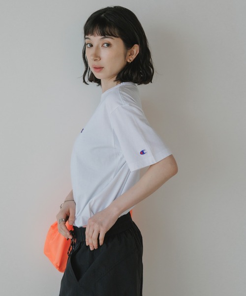 Champion(チャンピオン)の「Champion/チャンピオン ワンポイント ロゴワッペン クルーネック半袖Tシャツ コットン カジュアル ストリート シンプル 2026年 夏 夏服 秋服(Tシャツ/カットソー・メンズ・ホワイト/ライトブルー/ブラック/ネイビー/ライトグリーン・M/L/XL)」の19枚目の写真