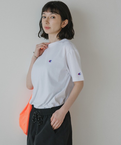 Champion(チャンピオン)の「Champion/チャンピオン ワンポイント ロゴワッペン クルーネック半袖Tシャツ コットン カジュアル ストリート シンプル 2026年 夏 夏服 秋服(Tシャツ/カットソー・メンズ・ホワイト/ライトブルー/ブラック/ネイビー/ライトグリーン・M/L/XL)」の21枚目の写真