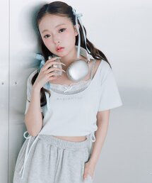 レイヤード風ドロストTシャツ