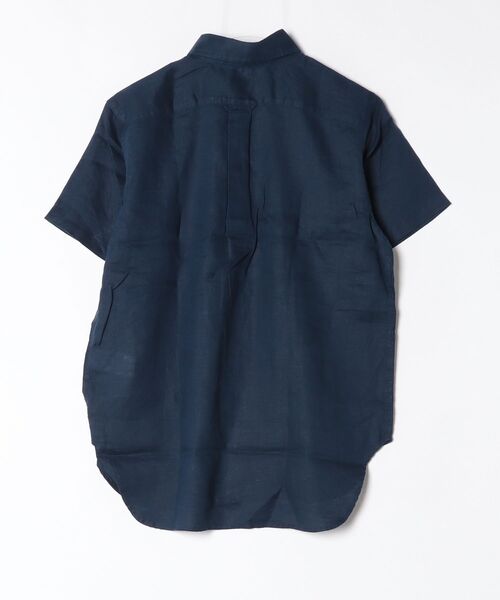 POLO RALPH LAUREN（ポロ ラルフ ローレン）の「オーバーサイズ フィット リネン ショートスリーブ シャツ（シャツ/ブラウス・レディース・ネイビー系1・M/L/XL/XS/XXS）」の5枚目の写真