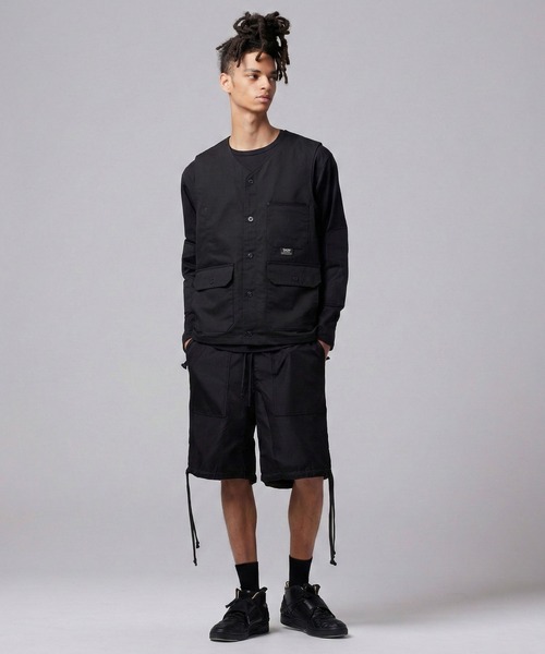 TAION(タイオン)の「【TAION(タイオン)】〈ユニセックス〉ノンダウン ワーク Vネックボタン ベスト-コットンダックキャンバス(ベスト・メンズ・ブラック/ダークオリーブ/ダークネイビー・S/M/L/XL/2XL)」の9枚目の写真