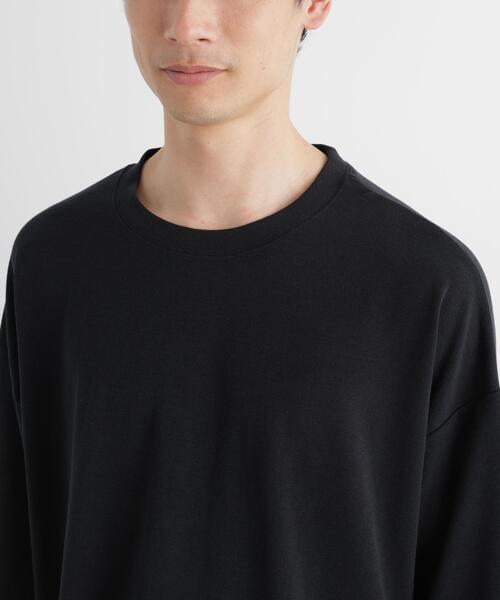 NANO universe(ナノユニバース)の「ストレッチフライス BIGTシャツ 半袖(Tシャツ/カットソー・メンズ・ブラック/ホワイト/カーキ・M/L)」の13枚目の写真