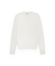 R-4（アールフォー）の「R-0068 / LUX - REFINED SILK V-NECK(IVORY)（ニット/セーター）」