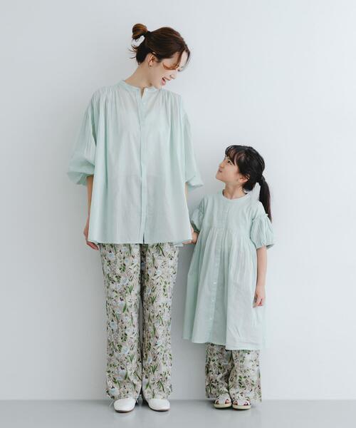 URBAN RESEARCH DOORS（アーバンリサーチドアーズ）の「『親子リンク』コットンボイルパフスリーブワンピース(KIDS)（ワンピース・キッズ・ミント/イエロー・120/135/105）」の9枚目の写真