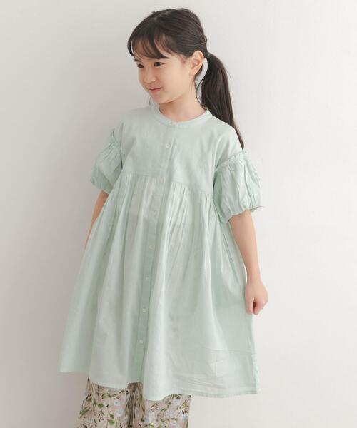 URBAN RESEARCH DOORS（アーバンリサーチドアーズ）の「『親子リンク』コットンボイルパフスリーブワンピース(KIDS)（ワンピース・キッズ・ミント/イエロー・120/135/105）」の11枚目の写真