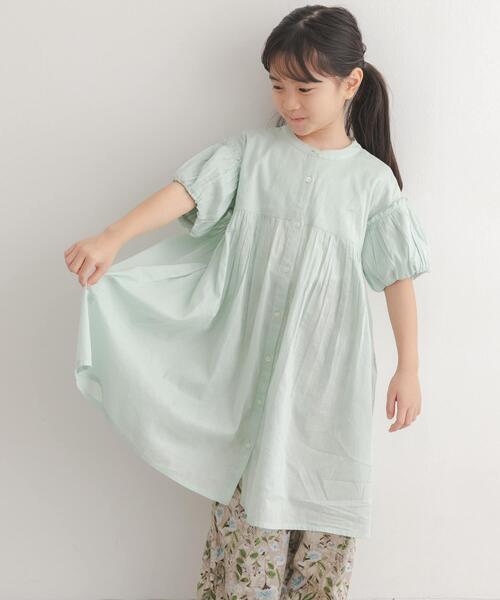 URBAN RESEARCH DOORS（アーバンリサーチドアーズ）の「『親子リンク』コットンボイルパフスリーブワンピース(KIDS)（ワンピース・キッズ・ミント/イエロー・120/135/105）」の12枚目の写真