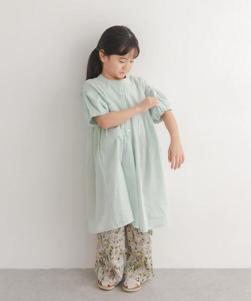 URBAN RESEARCH DOORS（アーバンリサーチドアーズ）の「『親子リンク』コットンボイルパフスリーブワンピース(KIDS)（ワンピース・キッズ・ミント/イエロー・120/135/105）」の13枚目の写真