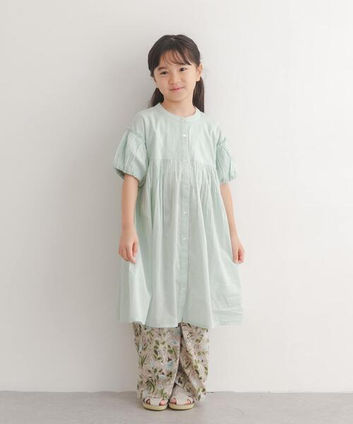 URBAN RESEARCH DOORS（アーバンリサーチドアーズ）の「『親子リンク』コットンボイルパフスリーブワンピース(KIDS)（ワンピース・キッズ・ミント/イエロー・120/135/105）」の14枚目の写真