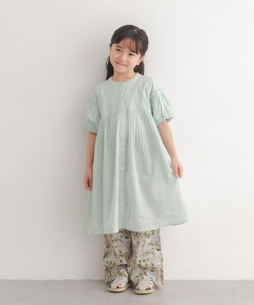 URBAN RESEARCH DOORS（アーバンリサーチドアーズ）の「『親子リンク』コットンボイルパフスリーブワンピース(KIDS)（ワンピース・キッズ・ミント/イエロー・120/135/105）」の16枚目の写真