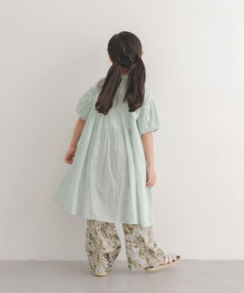 URBAN RESEARCH DOORS（アーバンリサーチドアーズ）の「『親子リンク』コットンボイルパフスリーブワンピース(KIDS)（ワンピース・キッズ・ミント/イエロー・120/135/105）」の17枚目の写真
