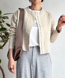 un dix cors | メッシュ袖カーデ(カーディガン/ボレロ)